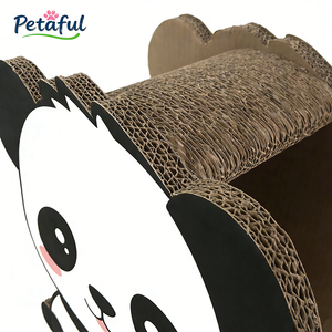 Niedliches Panda-Design Modernes Großes Katzen-Kratzbrett aus Wellpappe, Verschleißfest und Komfortabel, Katzenbaum - Product Image 4
