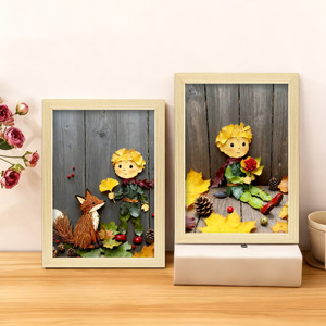 Licht houtennerf MDF fotolijst modern vlak profiel wandfotolijst voor thuisdecoratie groothandel - Product Image 2