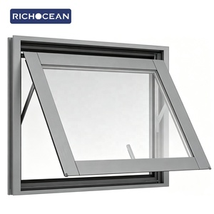 Ventana Abatible <span class=keywords><strong>de</strong></span> Aluminio RICHOCEAN <span class=keywords><strong>de</strong></span> Bajo Precio con Vidrio Low-E y Persianas Integradas, Ventanas Abatibles con Panel Fijo - Product Image 2