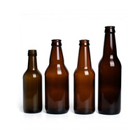 Vente flash : Bouteille en verre vide noire, propre et verte, avec bouchon de bière, 250 ml, 330 ml, 500 ml, 650 ml, 1000 ml