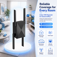 1200Mbps WiFi Extender WiFi Repeater Dual Band 5GHz 2.4GHz Penguat Sinyal Nirkabel dengan 4 Antena WPS AP Mode LAN Port