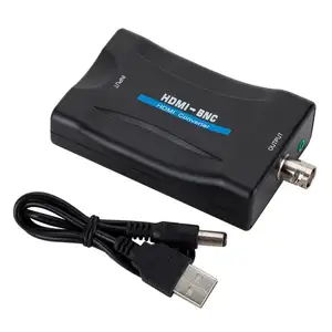 HDMI untuk BNC Composite Video Adaptor Konverter Sinyal VHS DVD Pemain PAL/NTSC