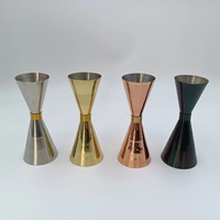 Ensemble de shaker à cocktails en acier inoxydable avec doseur, kit d'outils de bar, tasse à mesurer pour mélanger le vin, accessoires de barman