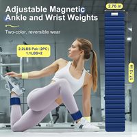 Poids magnétiques pour chevilles et poignets - 2,2 lb/4,4 lb - 1 paire - Bandes magnétiques ajustables pour exercices de Pilates - Fitness pour femmes