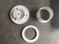 Vannes d'air en plastique pour systèmes de ventilation, à monter dans les conduits ronds avec cadre de fixation, en ABS