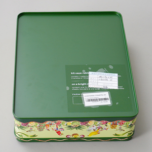 Bán buôn Tùy chỉnh hình chữ nhật hộp thiếc bao bì cho Cookie Biscuit món tráng miệng thực phẩm lưu trữ trang trí Hộp Quà Tặng nhà máy - Product Image 4