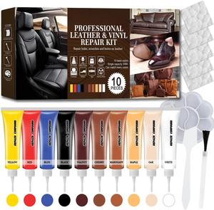 Kit de Reparación de Cuero para Muebles, Sofás, Chaquetas, Asientos de Coche <span class=keywords><strong>y</strong></span> Bolsos, Kit de Reparación de Vinilo con Instrucciones Fáciles para Combinar con Cualquier Color <span class=keywords><strong>y</strong></span> Restaurar - Product Image 1