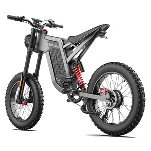 Vélo de montagne électrique EKXBIKE X21, 20 pouces, 2000W, transmission arrière, double suspension, batterie au lithium 48V, vélo tout-terrain pour adultes - Product Image 5
