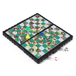 Educational Plastic Ludo And Snakes And Ladders Board Games Set For Kids Adults