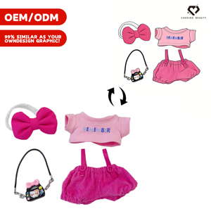 Ensemble de vêtements et d'accessoires pour poupée ours, costume doux et confortable, gilet en tricot à la mode pour poupées de 14 à 17 cm - Product Image 2