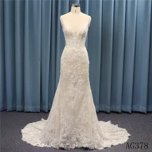 Thick strips skin color sexy robe de marie sirne fishtail uk pure white sexy siren cut mermaid wedding dress with corset