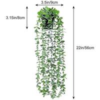 Plante Artificielle Eucalyptus Effet Naturel Plantes Artificielles d'Intérieur en Gros pour Mur, Étagère, Écologique, Grande Taille