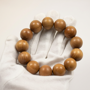 Round Wood Beads Natural sandalwood Brown Color For Bracelet Making sandalwood Loose Beads - Product Image 1