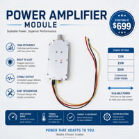 Module amplificateur de puissance intelligent pour gestion de signal, contrôle UAV, liaison sans fil, amplificateur RF 48dB de gain, 1360-1800MHz, 13W