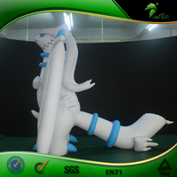 Jouets gonflables de piscine de Dragon debout bleu avec dinosaure gonflable personnalisé de dessin animé Sexy sph