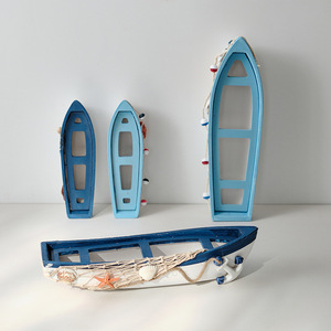 Mediterranean <b>Style</b> Wooden Boat Decorations Multi Piece Set Wall Hanging Home Decor - Product Image 1