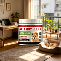OEM ODM Friandises à mâcher souples pour chiens contre les allergies, enrichies en Oméga 3 et enzymes de citrouille, améliorent la peau, le pelage et l'immunité pour chiens de tous âges et races