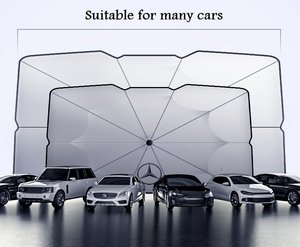Silver <b>Car</b> Windshield <b>Sun</b> Shade Foldable Heat Block <b>Car</b> <b>Sun</b> <b>Screen</b> for Summer Parking - Product Image 3