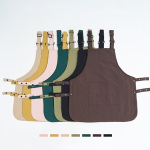 ผ้ากันเปื้อนผ้าย่นคอแบบปรับได้มีกระเป๋าใส่สองด้านผ้ากันเปื้อนเสื้อกั๊กกันน้ำ - Product Image 5