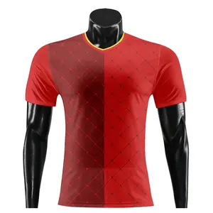 Özel yetişkinler için futbol formaları süblimasyon Polyester futbol gömlek spor eğitimi hızlı kuru futbol gömleği erkek WO-X1291