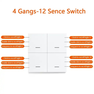 2024 tuya ZigBee Switch 4 Gang Scenario 12 Scene Switch Push Button Controller Support 2mqtt Home Assistant - Product Image 2