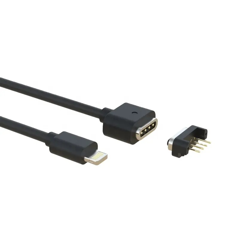 Support fast charging Apple charger pogo pin cable 4 pin magnetic charging cable connector for apple usb cable