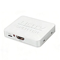 Meilleur Répartiteur Vidéo Blanc 1x2 de Haute Qualité, 1 Entrée 2 Sorties, 2 Ports, Distributeur 4K pour TV 4K, DVD, PS3