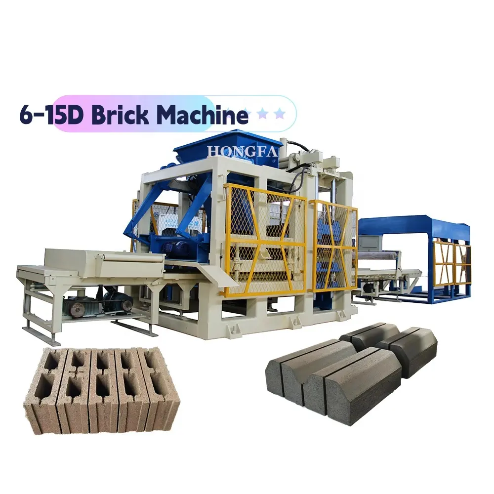 HONGFA 6-15D Brick Making Machinery Brick Block Making Machine Business Ideas With Small Investment 2023
