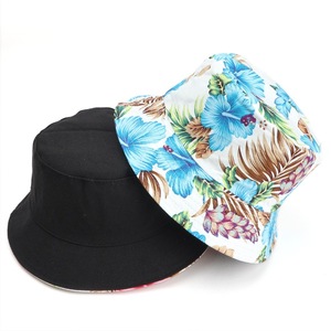 Chapeau Bob Réversible en Coton <span class=keywords><strong>à</strong></span> Large Bord Pliable pour Femme, Motif Hibiscus Monstera Palm Beach, Sublimation, Vente en Gros, Logo Personnalisé, Motif Vigne - Product Image 3