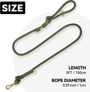 Nylon Rope Long <b>Dog</b> <b>Leash</b> with Swivel Lockable Hook Handle Climbing Rope Braided <b>Dog</b> <b>Leash</b> for Small Medium Large <b>Dogs</b> - Product Image 2
