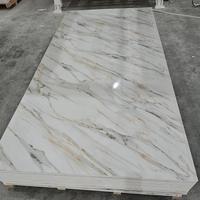 Panneau Mural PVC Bingjie à Haute Brillance, 1220x2440mm, 3mm, Feuille PVC Alternative au Marbre
