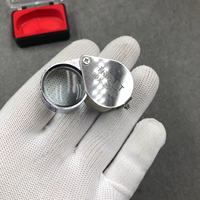 High-quality 30x Folding Metal Diamond Jewelry Identification Glass Lens Magnifying Glass