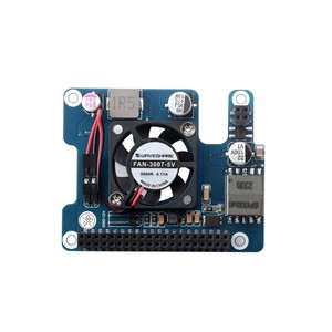 Placa de desarrollo Power Ethernet HAT (F) para Raspberry Pi 5, ventilador de refrigeración integrado de alta potencia, disipador térmico compatible con red 802.3af/at - Product Image 1