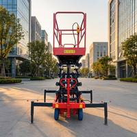 Plateforme élévatrice à ciseaux électrique hydraulique montée sur remorque, 18 m, en acier au manganèse, avec barre de remorquage, tractable par camion, CE ISO