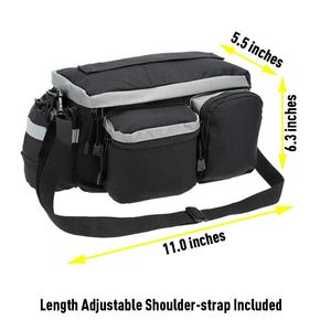 Đa chức năng Oxford vật liệu xe đạp phía sau giá thân pannier hành lý tàu sân bay Túi xách vai túi đi xe đạp xe đạp ghế sau túi - Product Image 3