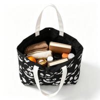 Sac fourre-tout réutilisable en polyester à longue poignée Yifan, motif citrouille d'Halloween, imprimé sur mesure pour la vente en gros OEM ODM