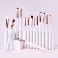 Ykz — ensemble de pinceaux à paupières personnalisés, étiquette privée, Vegan, pour ombre à sourcils, anti-cernes, de maquillage, pelucheux
