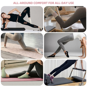 Oem Bán buôn phụ nữ thời trang thể thao cotton thoáng khí tùy chỉnh không trượt Crew Grip chống trượt Pilates vớ yoga - Product Image 3