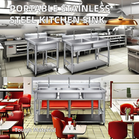 Évier commercial extra-large à trois compartiments en acier inoxydable personnalisable pour cuisines, restaurants et espaces publics