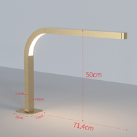Lampe de bureau professionnelle pour nail art argentée, LED haute fidélité (CRI), contrôle de la lumière de précision, poste de travail de manucure, lampe de bureau en forme de L pour ongles