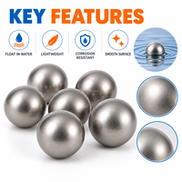 Bola Apung Titanium OEM 6.35mm 1/4" Berongga Tipis Tanpa Sambungan untuk Kontrol Level Sensor Katup