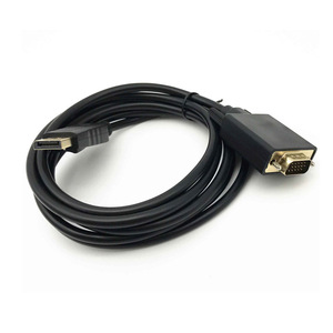 อะแดปเตอร์ดิสเพลย์พอร์ตเป็น <span class=keywords><strong>VGA</strong></span> สายเคเบิล DP ชายต่อชาย ชุบทอง 1080p - Product Image 3
