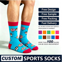 Chaussettes fantaisie pour hommes en coton peigné de haute qualité, personnalisables en usine, à motifs animaliers, résistantes au boulochage, pour le personnel d'atelier et la vente en gros