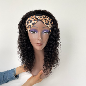 Perruques de Gros <span class=keywords><strong>Bandeau</strong></span> Perruque <span class=keywords><strong>Cheveux</strong></span> Humains pour Femmes Noires Mouillées et Ondulées Fournisseurs Cuticules Alignées Vierge Brésilienne Taille Moyenne Courte - Product Image 2