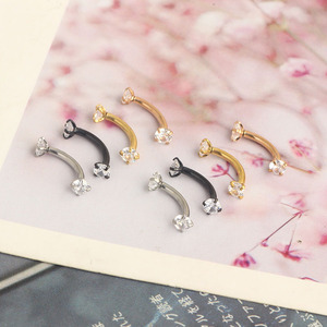 Bán Sỉ Thép Không Gỉ Lông Mày Vòng Chuối Daith Lông Mày Đồ Trang Sức 16G Sụn Bông Tai Helix Barbell <span class=keywords><strong>Conch</strong></span> Piercing - Product Image 2