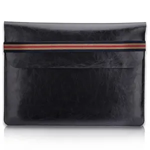 Universal Leather Laptop Bag Sleeve Case For MacBook Air Pro Retina 11 13 15インチNotebook Carry Bag PouchためLenovo HP ASUS