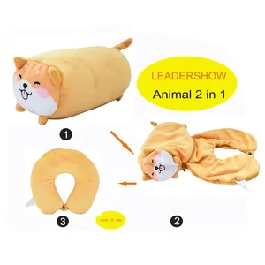 Personalizado Cartoon Transform Animal Espuma pescoço travesseiro Recheio Plush Brinquedos U forma Pescoço travesseiro