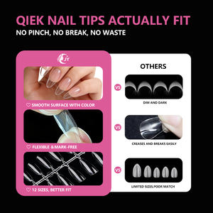 เล็บปลอม JIEYU สวยงาม แบบเต็มเล็บ ไม่แตกง่าย ถอดออกได้ สไตล์ฝรั่งเศส สำหรับผู้เริ่มต้นทำเล็บ - Product Image 6