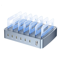 Station de charge rapide PD 120W à 6 ports haute puissance, chargeur USB C multi-ports 30W pour bureau, école, hôtel, maison