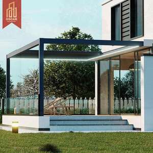 Pergola rétractable motorisée en aluminium à lames orientables avec éclairage RGB pour jardin, patio et extérieur, de fabricants mondiaux - Product Image 1